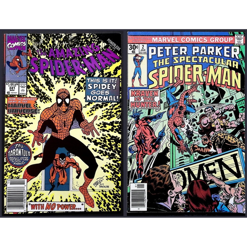 Amazing Spider-Man Spectacular 2X Tarantula Comic Lot #341 2 Newsstand Kraven